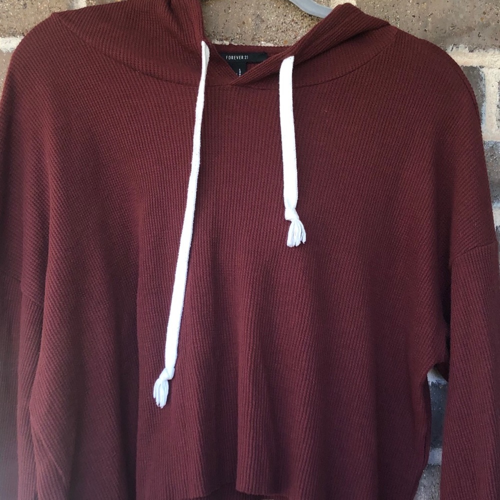 F21 Women’s Cropped Hoodie